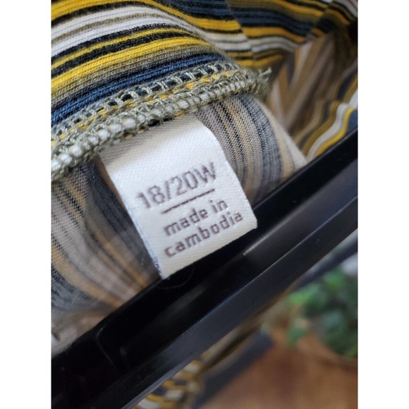 Est.1946 Women Multicolor Striped Polyester Drawstring Trouser Pants Size 18/20W - Picture 7 of 11